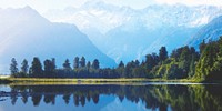Mountains and lake in New Zealand