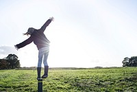 Free woman eny sunlight outdoor image, public domain people CC0 photo.