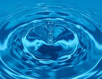 Water drop and ripple, free public domain CC0 photo.