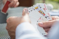 Free close up person playing card image, public domain people CC0 photo.