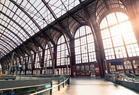 Free indoor train station photo, public domain CC0 image.