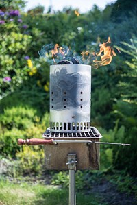 Preparing BBQ outdoor, free public domain food CC0 photo.