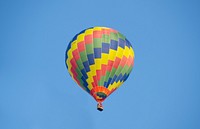 Free colorful hot air balloon image, public domain travel CC0 photo.