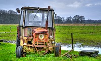 Free abandoned tractor image, public domain CC0 photo.