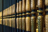 Free golden fence image, public domain design CC0 photo.