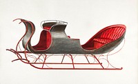 Sleigh (ca.1936) by Fred Weiss. Original from The National Gallery of Art. Digitally enhanced by rawpixel.