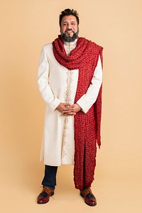 Indian man wearing a kurta with jeans 