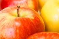 Free closeup on red apple photo, public domain fruit CC0 photo