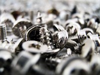 Screws close up, free public domain CC0 image.