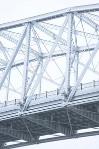 Free white bridge truss closeup photo, public domain CC0 image.