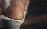 Free eggs in carton image, public domain food CC0 photo.