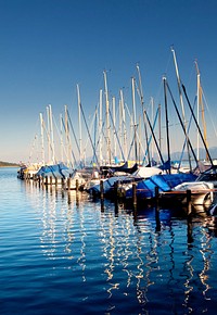 Free sailboat at dock image, public domain CC0 photo.