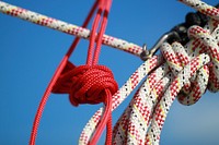 Free red rope image, public domain safety CC0 photo.