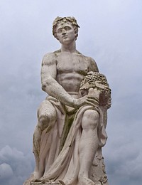 Dionysus renaissance sculpture, free public domain CC0 image.