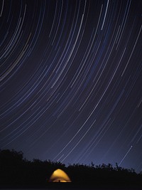 Free star trail image, public domain night sky CC0 photo.