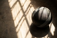 Close up of a medicine ball in a gym