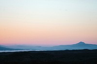 Sun rising at Glen Coe in Scotland