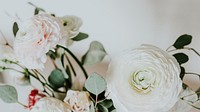 A bouquet of white ranunculus