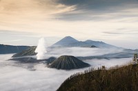 Mount Bromo volcano in Indonesia