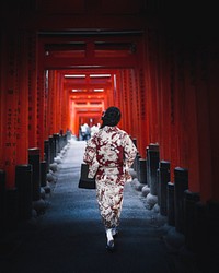 Fushimi Inari Shrine gate in Kyoto, Japan