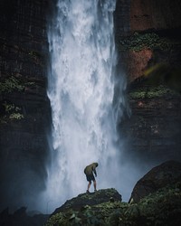 View of waterfall in Java, Indonesia