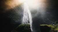Nature desktop wallpaper background, waterfall in Java, Indonesia