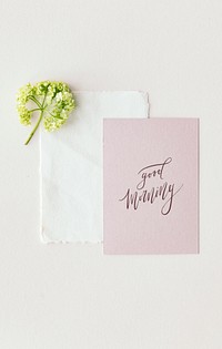 Daucus carota with notepapers mockup