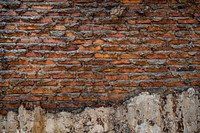 Old exterior blank brick wall