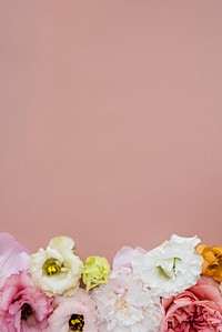 Beautiful lisianthus flowers background design