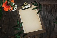 Floral paper clipboard design