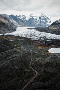 View of glacier at South Coast of Iceland