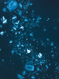 Drone shot of icebergs in J&ouml;kuls&aacute;rl&oacute;n glacier lagoon in Iceland