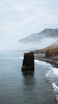 Nature mobile wallpaper background, Arnarstapi on the south coast of the Snæfellsnes Peninsula, Iceland