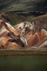 View of Landmannalaugar in the Fjallabak Nature Reserve, the Highlands of Iceland