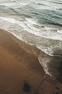 Beautiful beach waves on the seashore