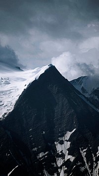 Snow covered Mont Blanc massif mobile phone wallpaper