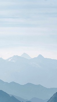 Fog taking over Chamonix Alps in France mobile phone wallpaper