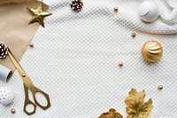 Golden festive Christmas frame decor