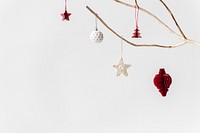 Festive Christmas decor on a white background