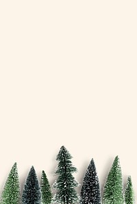 Christmas tree on a creamy background frame