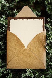 Closeup of a Christmas greeting card