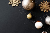 Festive golden Christmas frame design