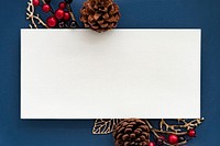 Festive blank Christmas frame mockup