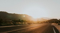 Road desktop wallpaper background, the Californian desert