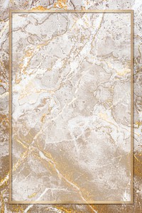 Golden rectangle marble frame illustration 