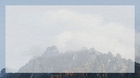 Summit of the Dolomites in the early morning psd mockup