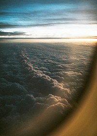 Cloudy view from the plane 