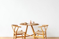 Scandinavian breakfast nook and dinner set