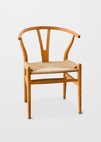 Classic wooden chair mockup