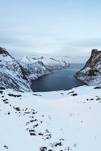 Segla mountain in Norway during the winter